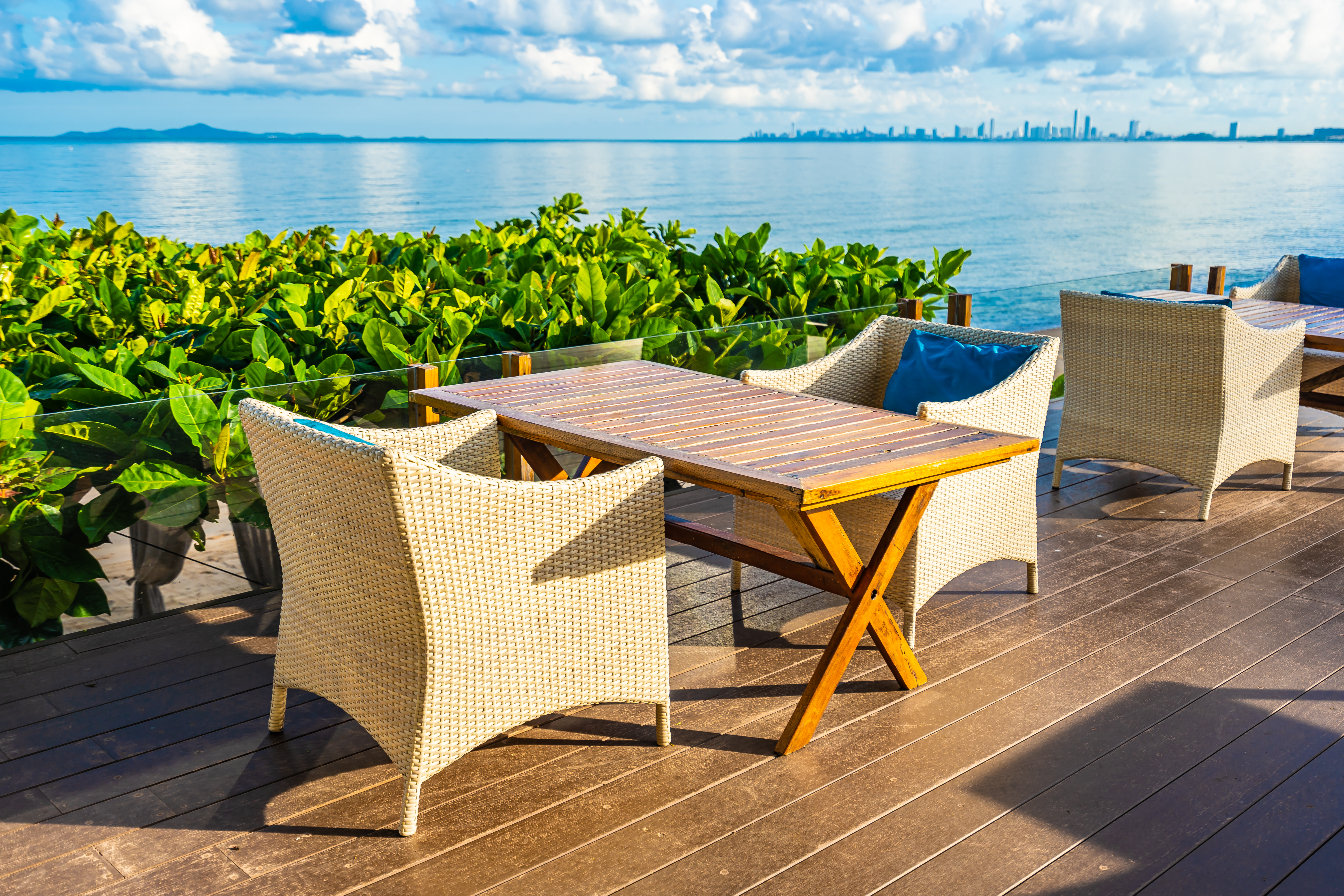 amchair and table